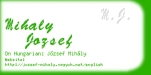 mihaly jozsef business card