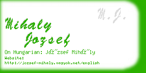 mihaly jozsef business card